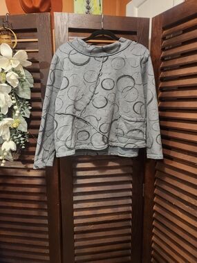 Chalet Gray Circle-Print Crewneck Sweater